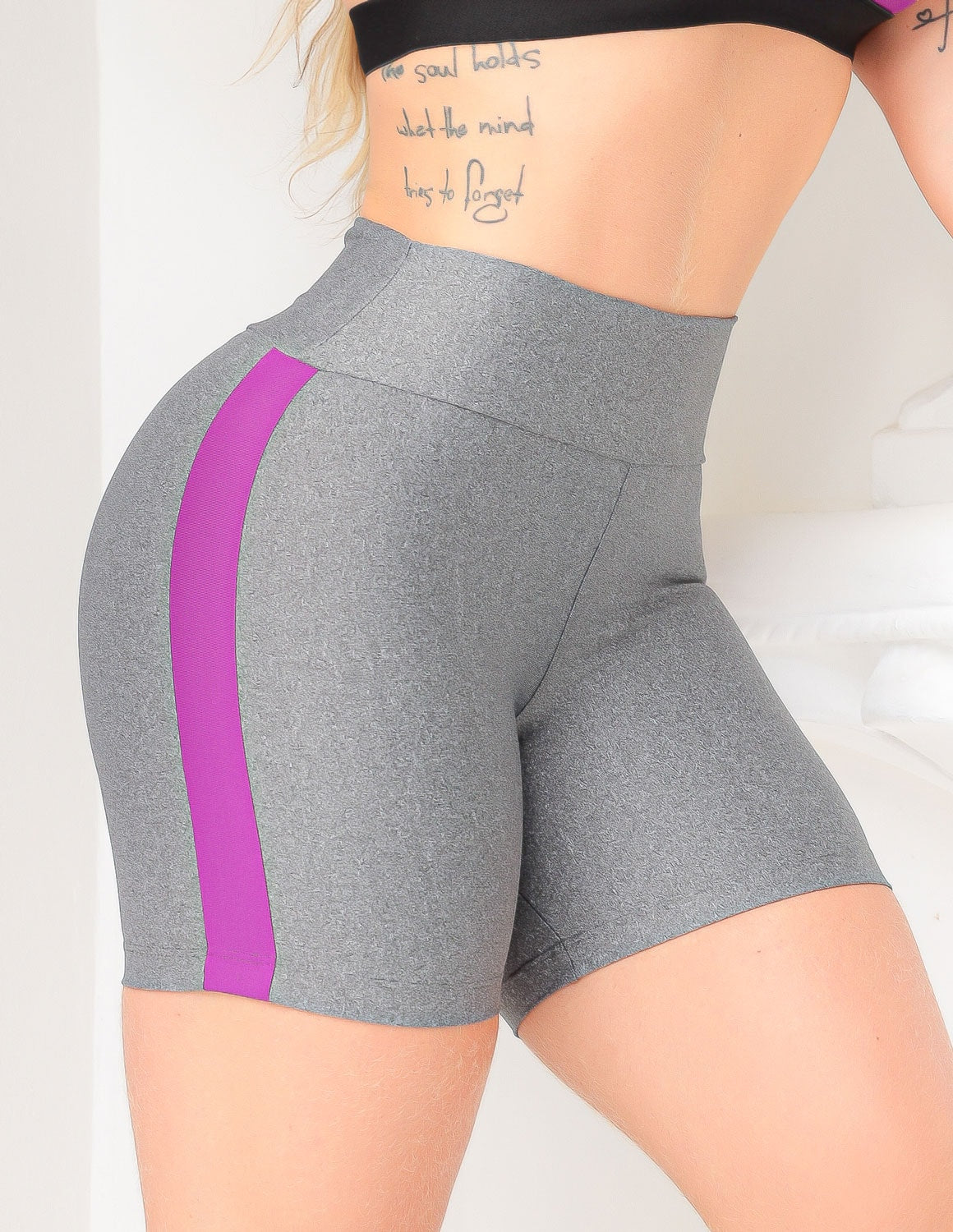 Conjunto Feminino Fitness com Shortinho e Top com Bojo Removível