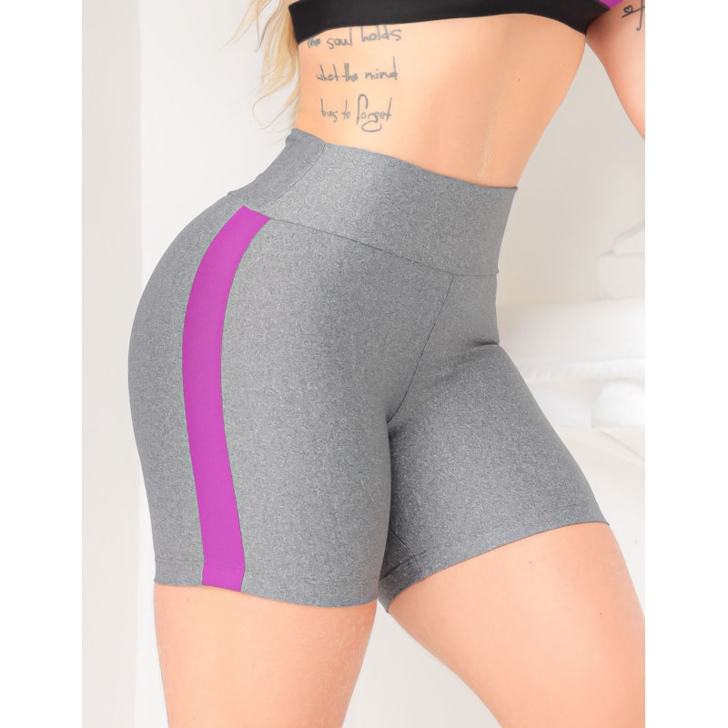 Conjunto Feminino Fitness com Shortinho e Top com Bojo Removível