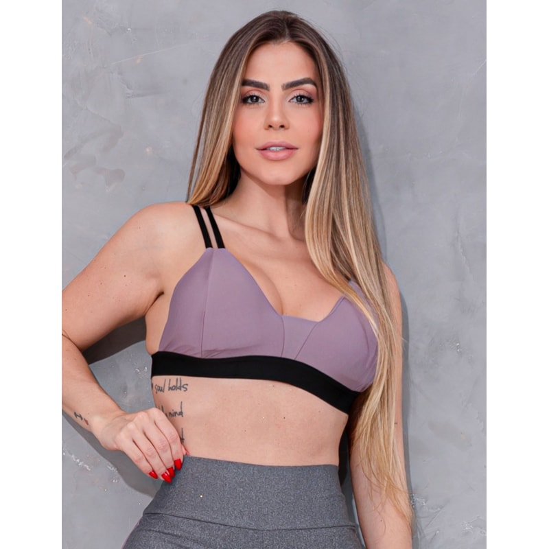 Conjunto Fitmoda Feminino para Academia com Top de Bojo Removível e Short