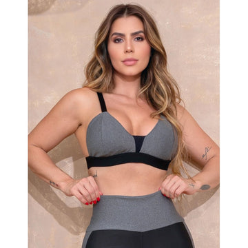 Top Feminino Fitness com Alças Reguláveis e Bojo Removível