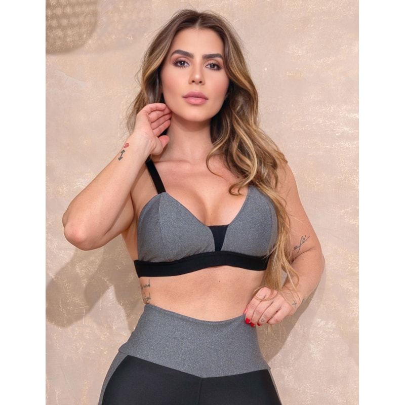 Top Feminino Fitness com Alças Reguláveis e Bojo Removível