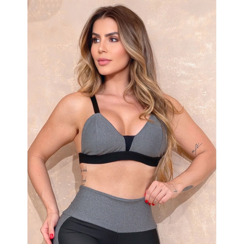 Top Feminino Fitness com Alças Reguláveis e Bojo Removível