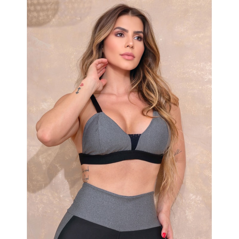 Top Feminino Fitness com Alças Reguláveis e Bojo Removível
