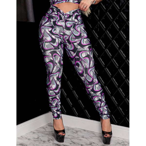 Calça Legging Feminina Estampada Empina Bumbum para Academia
