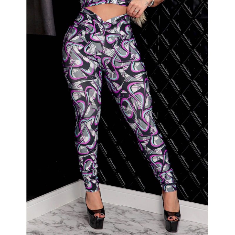 Calça Legging Feminina Estampada Empina Bumbum para Academia