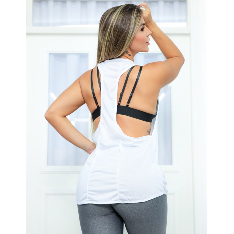 Camiseta Feminina em Dry Fit Cavada para Academia