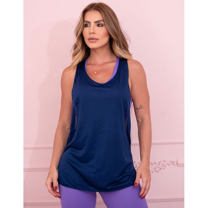 Regata Feminina Cavada em Dry Fit para Academia