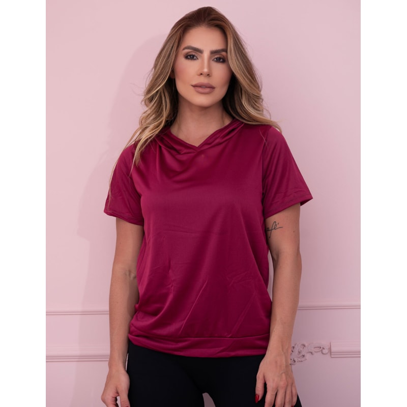 Blusinha Fitness Feminina em Dry Fit Furadinho com Capuz para Academia
