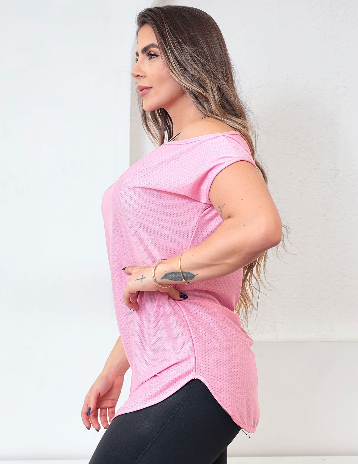 Blusa Feminina Fitness Dry Fit Ombro Só Seca Rápido para Academia