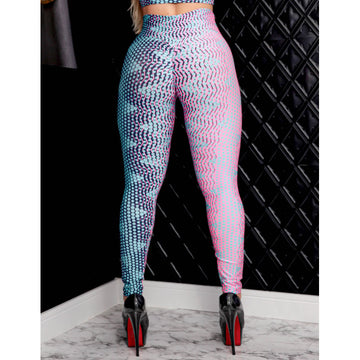 Calça Feminina Fitness com Efeito Bumbum Estampada