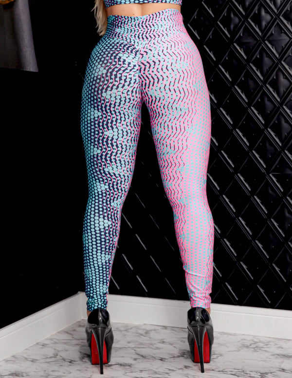 Calça Feminina Fitness com Efeito Bumbum Estampada
