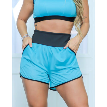 Shortinho Dry Fit sem Forro Feminino para Academia com Bolsos Laterais