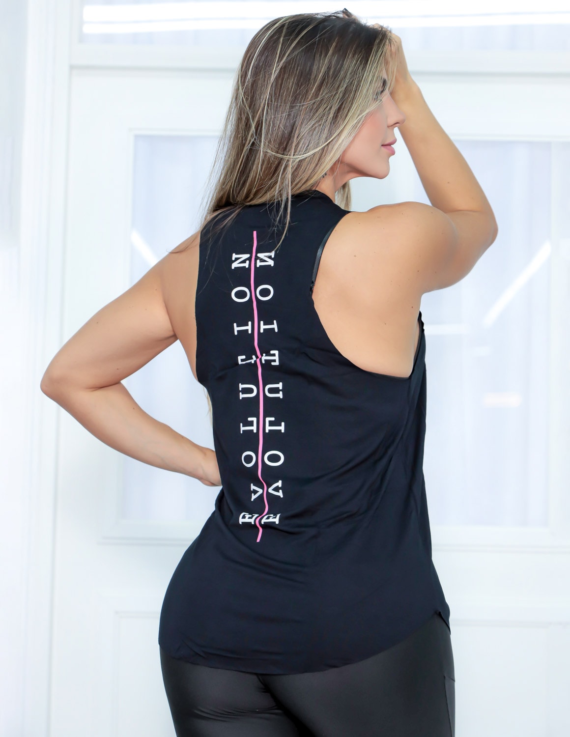 Kit com 3 Blusas Regata Feminina Mullet Fitmoda com Estampa Evolution