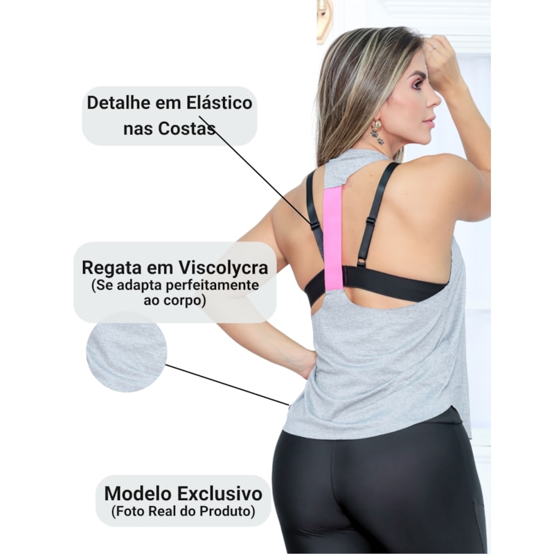 Kit com 2 Camisetas Fitness em Viscolycra Estilo Nadador