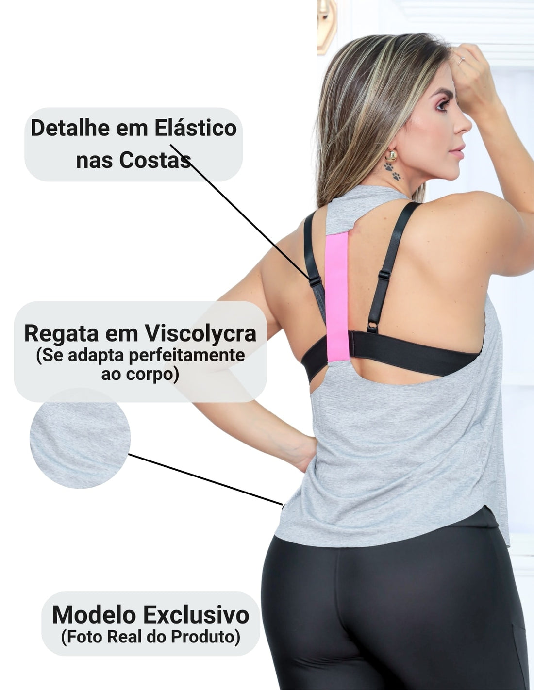 Kit com 2 Camisetas Fitness em Viscolycra Estilo Nadador