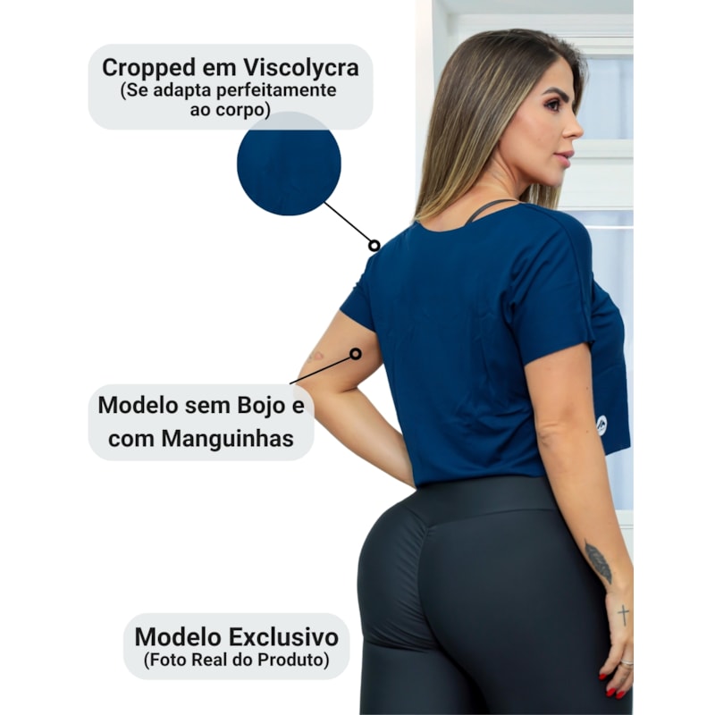 Kit com 2 Croppeds Versáteis Feminino Fitness e Casual