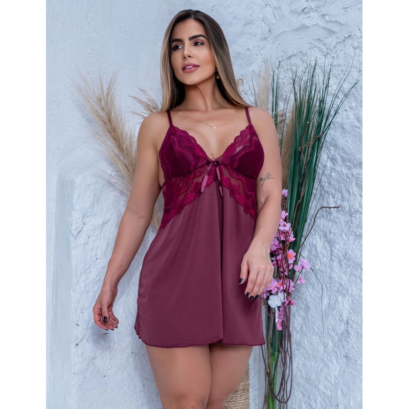 Camisola sem Bojo com Renda Jacatrônica Sensual