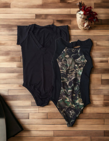 Kit com 2 Bodys Feminino sem Bojo com Estampa Variadas