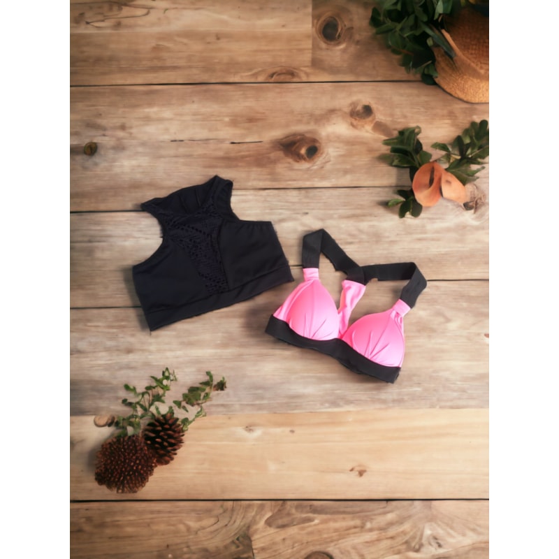 Kit com 2 Croppeds Feminino Fitness com Modelos Diferentes