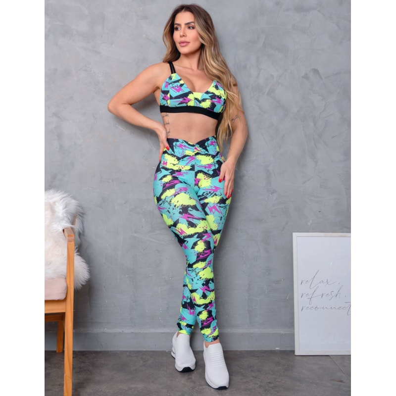 Calça Feminina Fitmoda Empina Bumbum Estampada