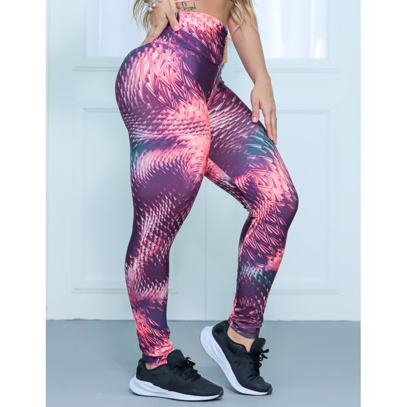 Calça Legging Fitness Feminina Empina Bumbum com Estampa Exclusiva