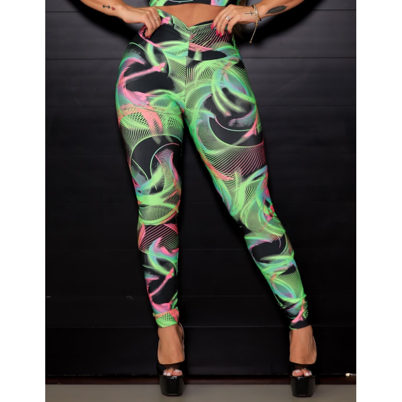 Calça Empina Bumbum Feminina Estampada para Academia