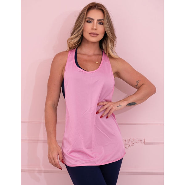 Camiseta Fitness Feminina em Dry Fit Furadinha Seca Rápido - Fitmoda