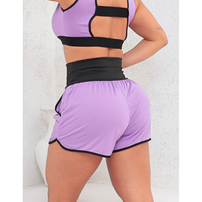 Short Dry Fit sem Forro Feminino Fitness com Bolsinhos Laterais
