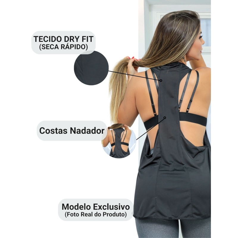Kit com 3 Camisetas Fitness Feminina em Dry Fit Furadinha Seca Rápido