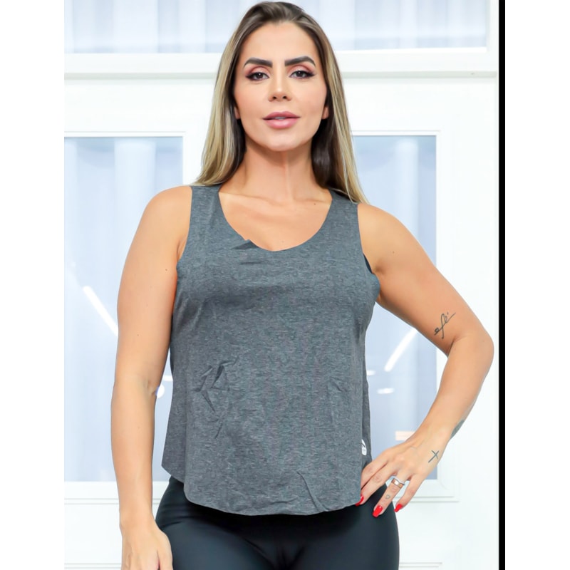 Kit com 3 Regatas Esportivas Feminina com Abertura nas Costas