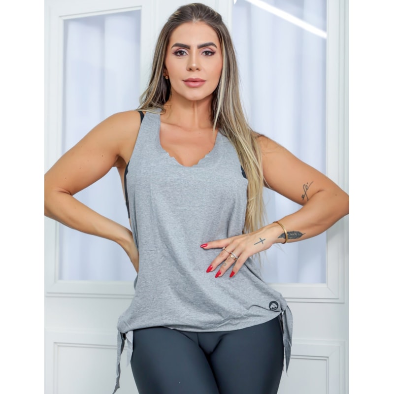 Kit com 3 Modelos de Blusas Feminina Cropped Regata Camiseta Fitness em Viscolycra