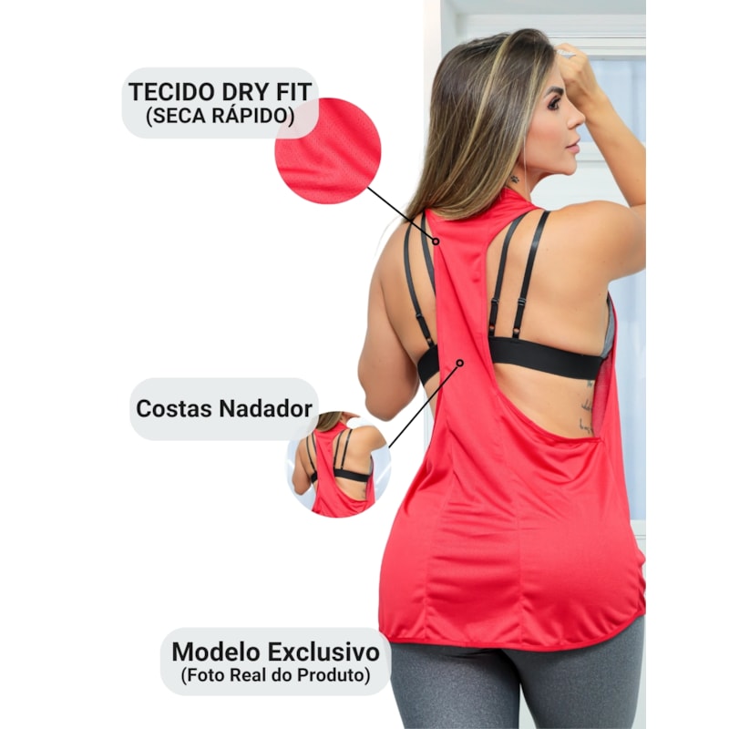 Kit com 2 Camisetas Cavadas para Academia em Dry Fit Furadinha