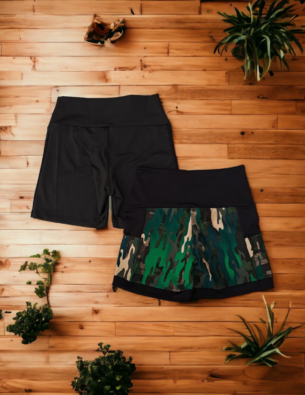 Kit com 2 Shorts Fitness Feminino Básico - Estampas Variadas