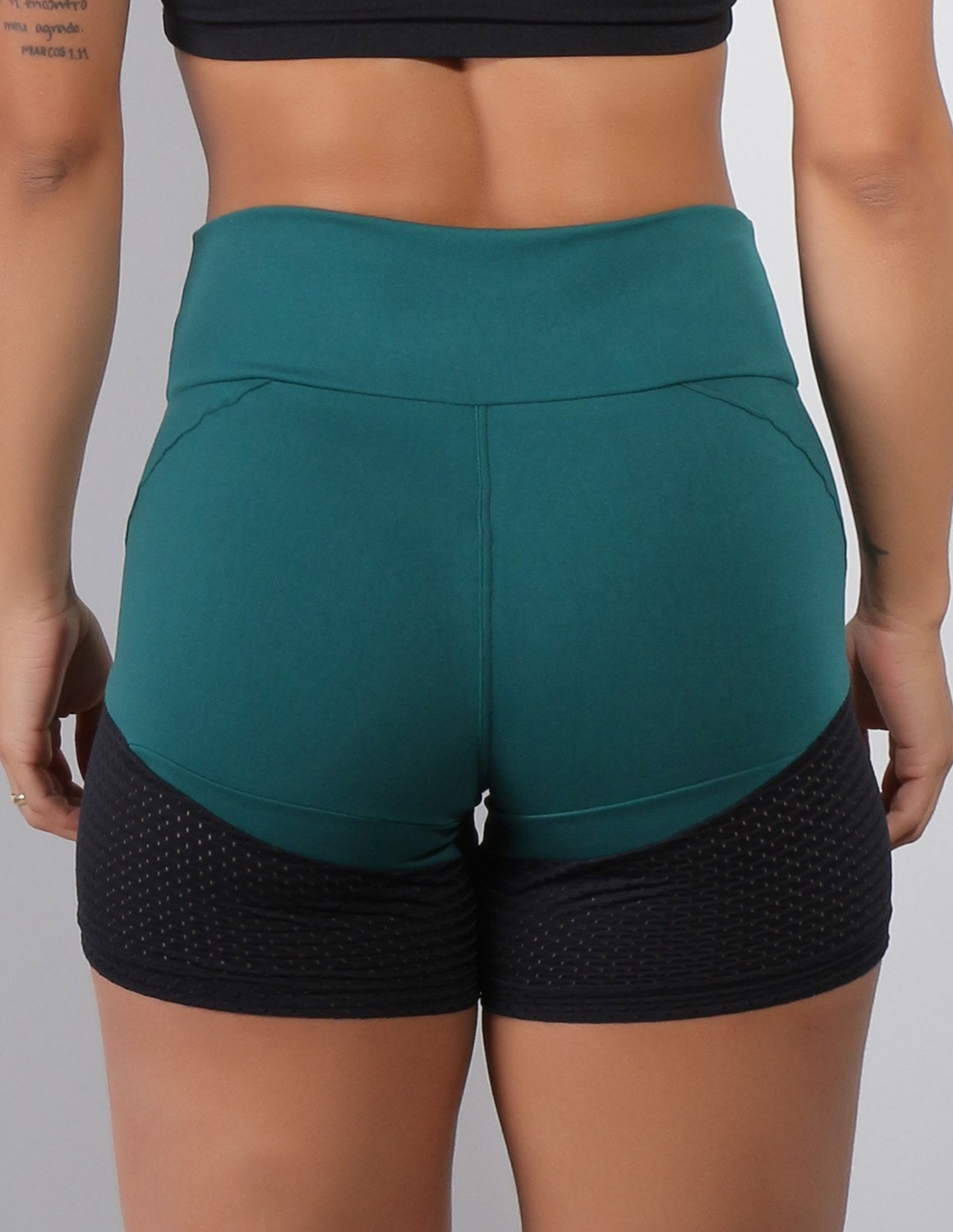 KIT 2 Shorts Suplex Academia Fitness Feminino Cintura Alta Cores Variadas