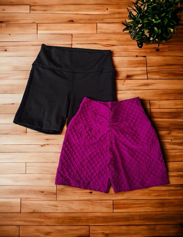 Kit com 2 Shorts Feminino Fitness Cores e Modelos Variados
