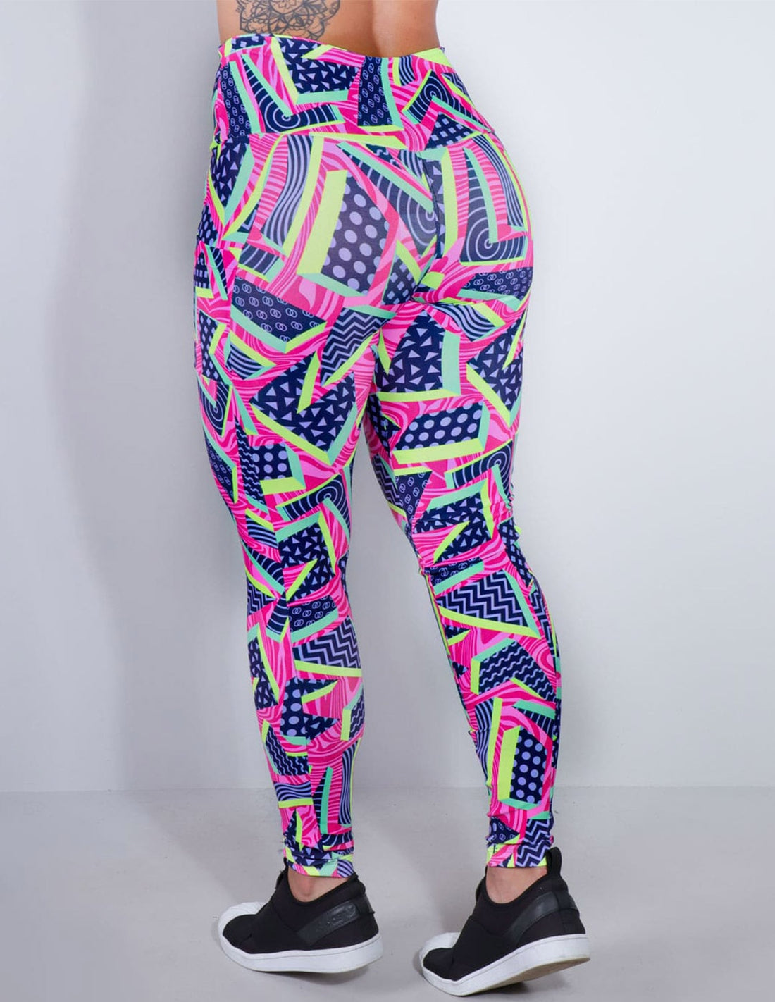Calça Legging Estampada com Bolsos Laterais para Academia