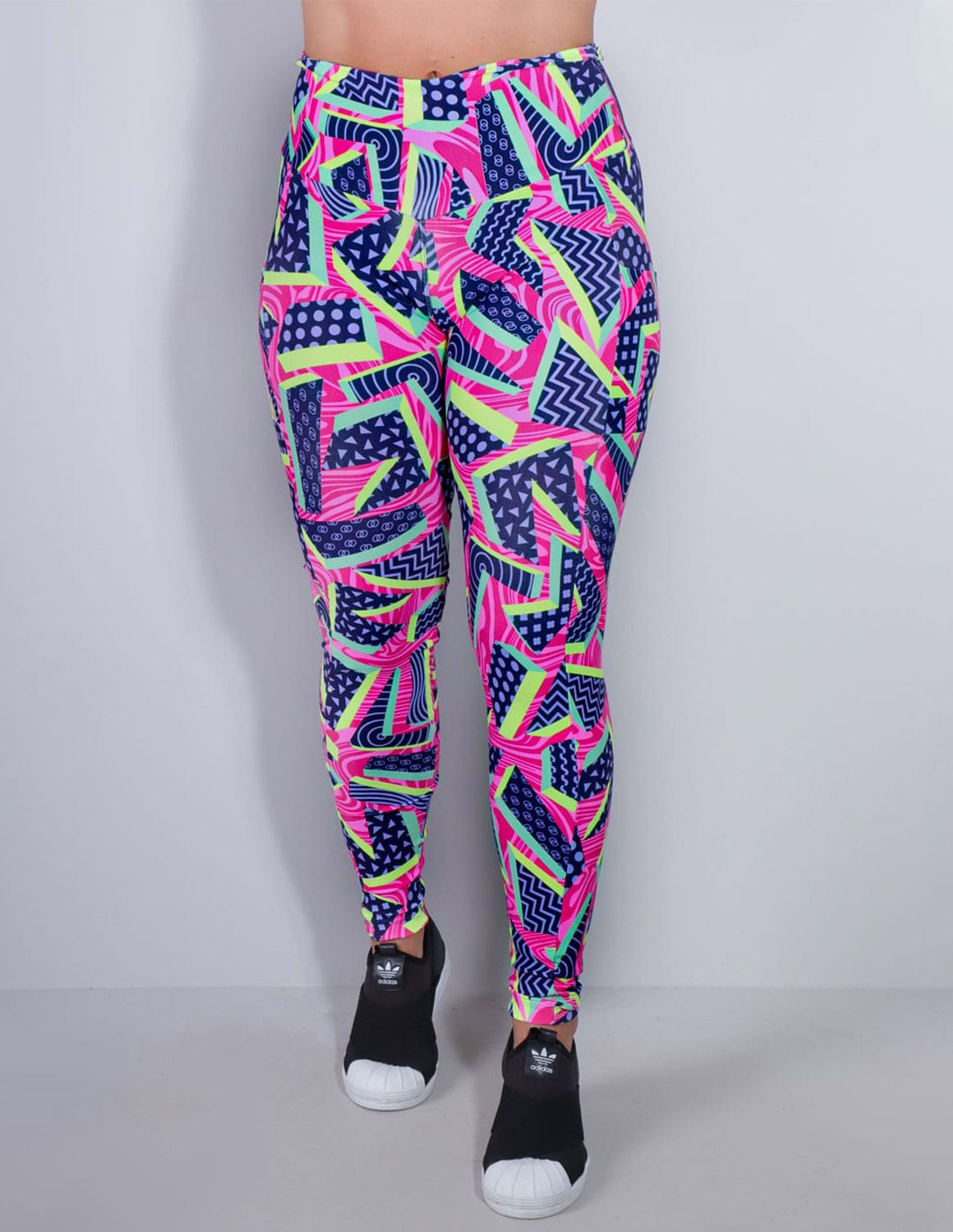 Calça Legging Estampada com Bolsos Laterais para Academia
