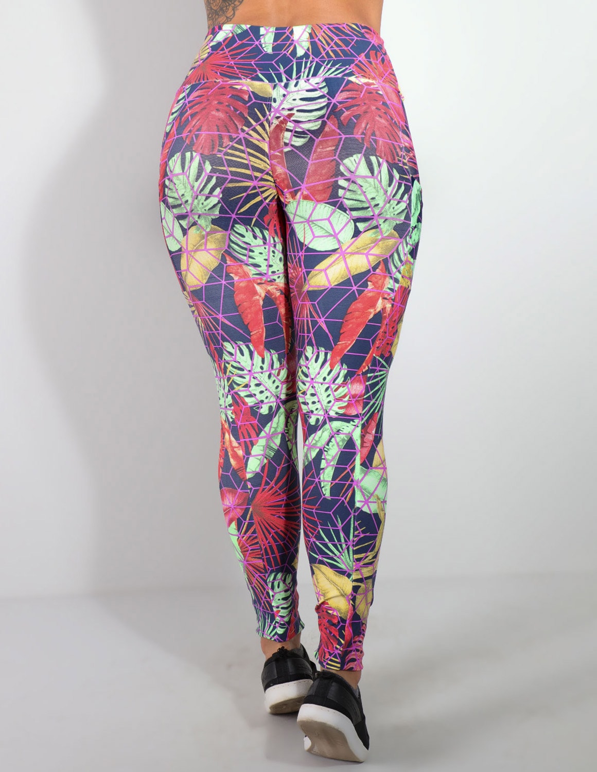 Calça Legging Estampada Feminina com Bolsos Laterais
