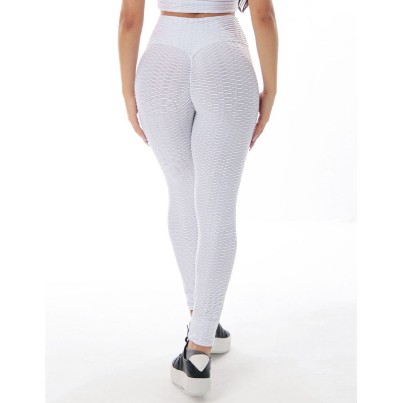 Calça Legging Feminina em Cirrê Texturizada 3D Empina Bumbum