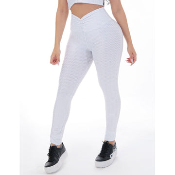 Calça Legging Feminina em Cirrê Texturizada 3D Empina Bumbum