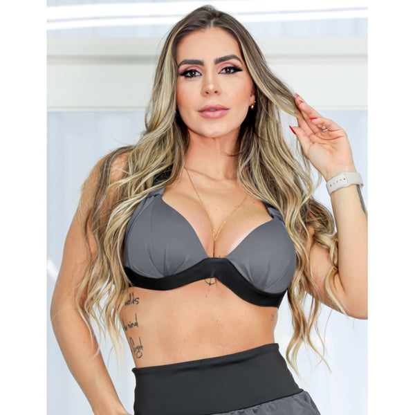 Top Feminino Fitness em Dry Fit com Bojo