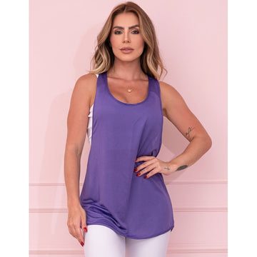 Camiseta Feminina Cavada para Academia em Dry Fit Seca Rápido