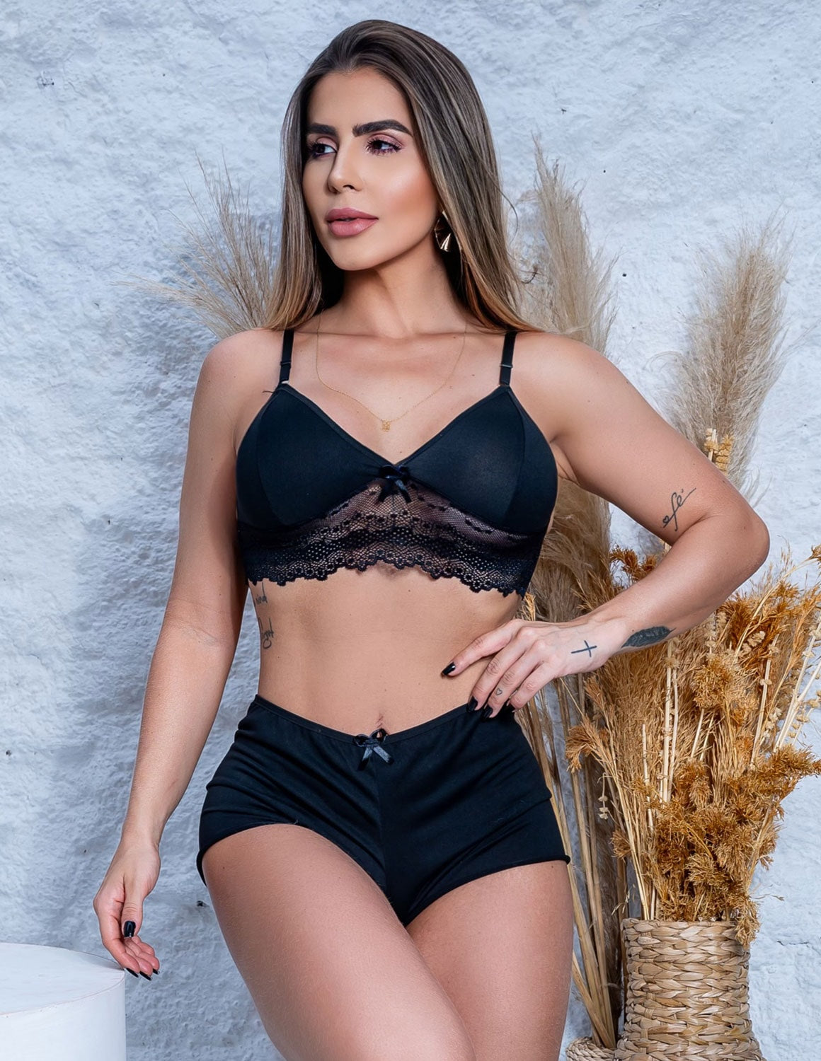 Top Doll Baby Doll Feminino Pijama Renda Luxo Noite