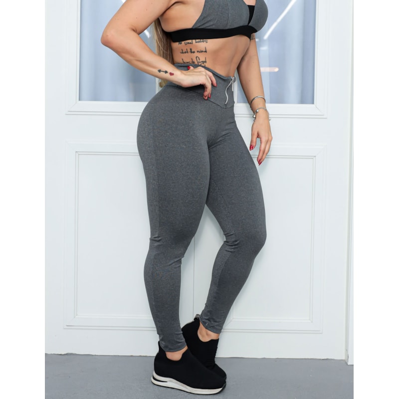 Calça para Academia Feminina com Zíper no Cós