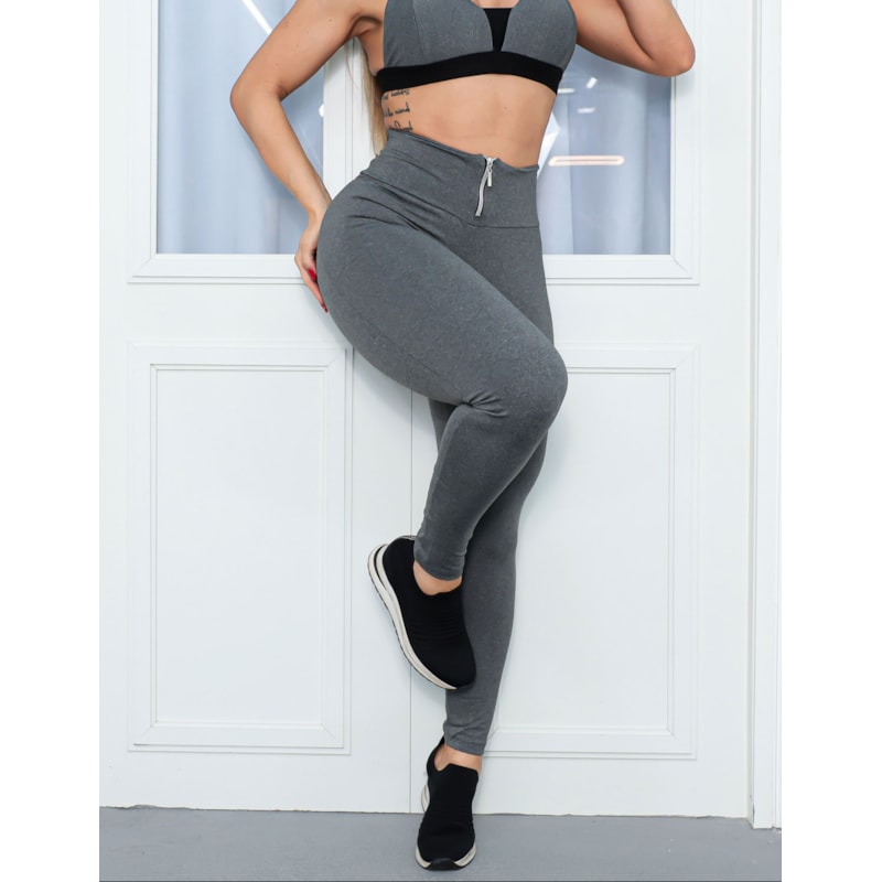 Calça para Academia Feminina com Zíper no Cós