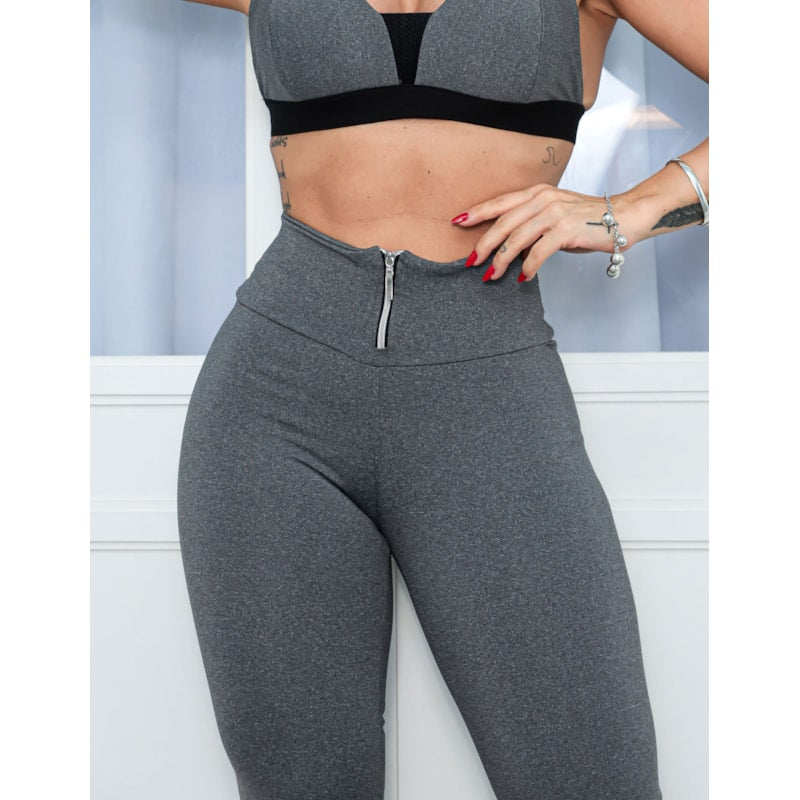 Calça para Academia Feminina com Zíper no Cós