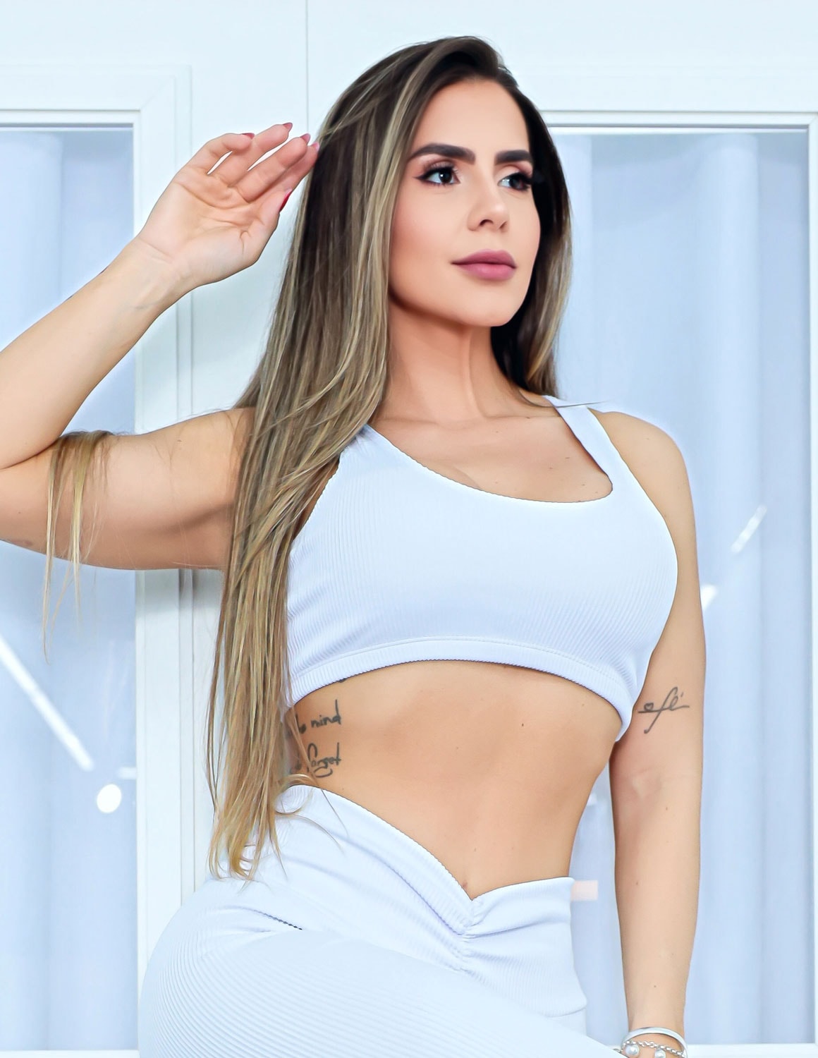 Top Feminino Com Bojo Removível em Poliamida Texturizada