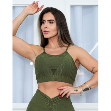 Top Fitness de Academia com Bojo Removível New Zig