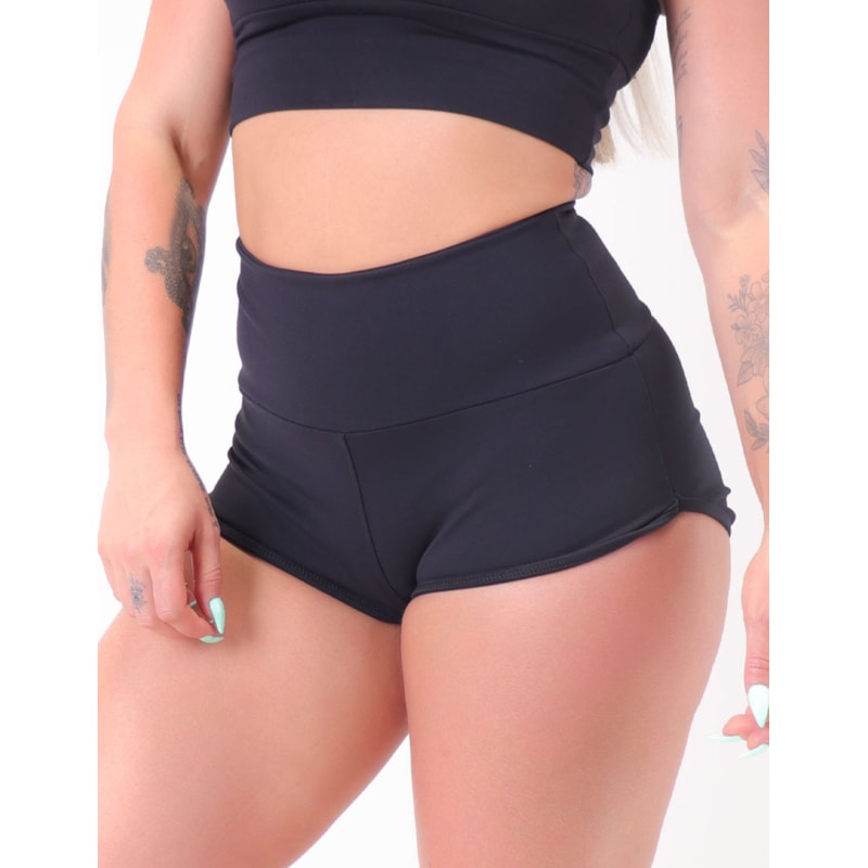 Kit com 1 Shortinho Curto e 1 Sunguete Cintura Alta