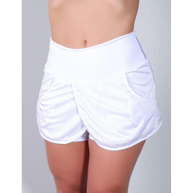 Kit com 1 Short Saia Dry Fit e 1 Short Básico com Tela Lateral